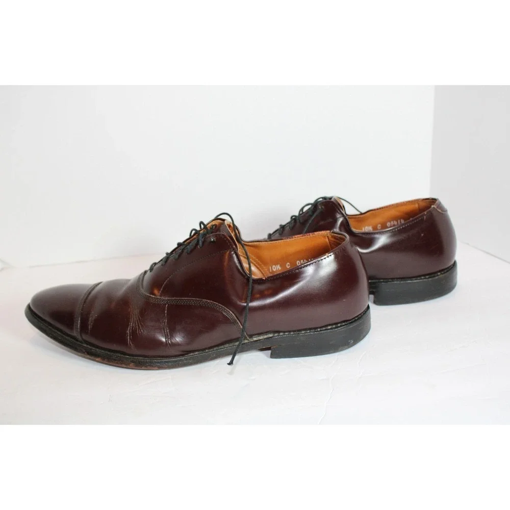 Allen Edmonds Park Avenue Burgundy Mens Dress Shoes Size 10.5 C Cap Toe 5675 USA